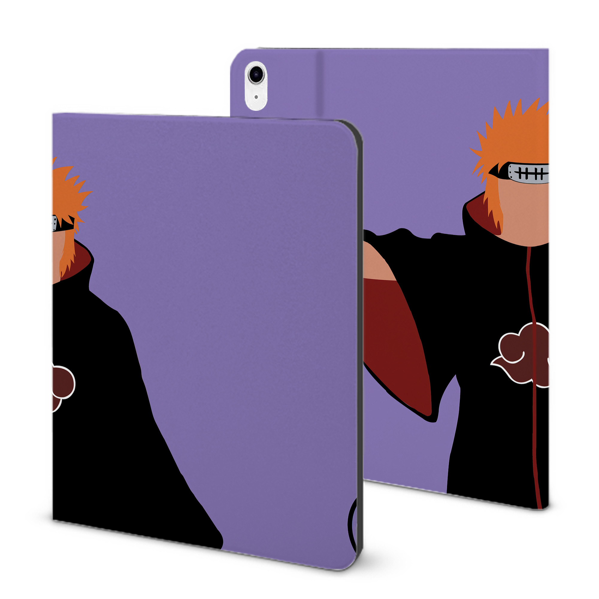 （画像用） NARUTO -ナルト- NARUTO -ナルト- 疾風伝 IPad ケース ブック型 PUレザー TPU 耐衝撃 軽量 薄型 ペン収納なし 全面保護 IPad 各モデル対応